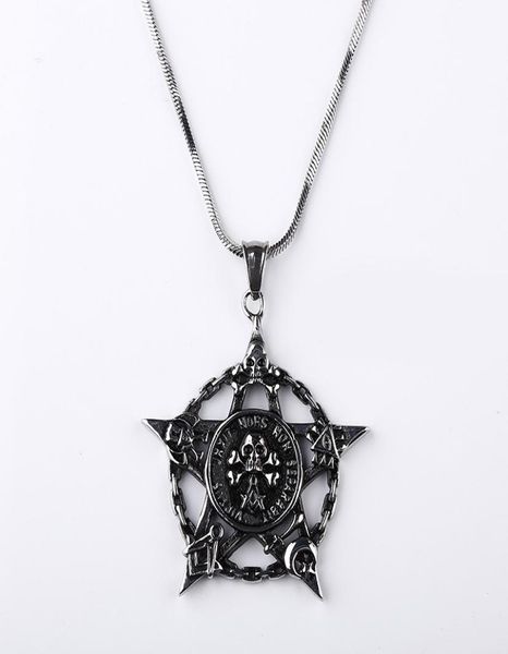 2018 punk titanium pendants cool pentagram skull pendant necklace for men gothic style hexagram necklace jewelry d719l3298770, Silver
2018 punk titanium pendants cool pentagram skull pendant necklace for men gothic style hexagram necklace jewelry d719l3298770, Silver