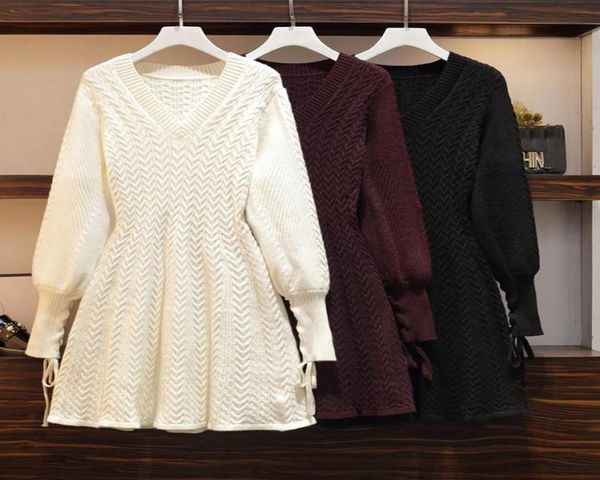 plus size 4xl 2021 slim vneck knitted dresses women loose long sleeve pattern pullover sweater dress jumper vestidos casual3363501, Black;gray
plus size 4xl 2021 slim vneck knitted dresses women loose long sleeve pattern pullover sweater dress jumper vestidos casual3363501, Black;gray