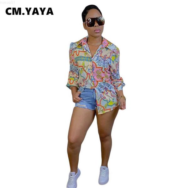 women's blouses shirts cm.yaya women shirts print full sleeve turn-down collar single breasted loose straight shirts casual fashion str, White
women's blouses shirts cm.yaya women shirts print full sleeve turn-down collar single breasted loose straight shirts casual fashion str, White