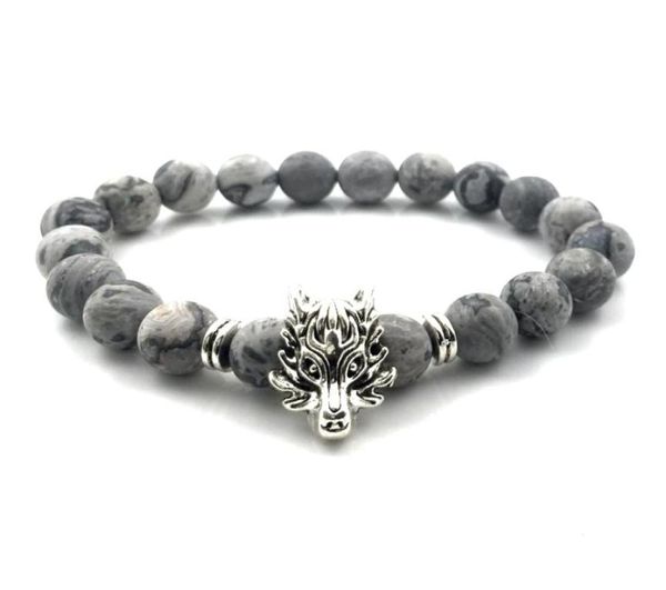 2018 new 8mm smooth map stone beads bracelet natural stone two color dragon head charm bracelets for men women jewelry a180586606306, Black
2018 new 8mm smooth map stone beads bracelet natural stone two color dragon head charm bracelets for men women jewelry a180586606306, Black