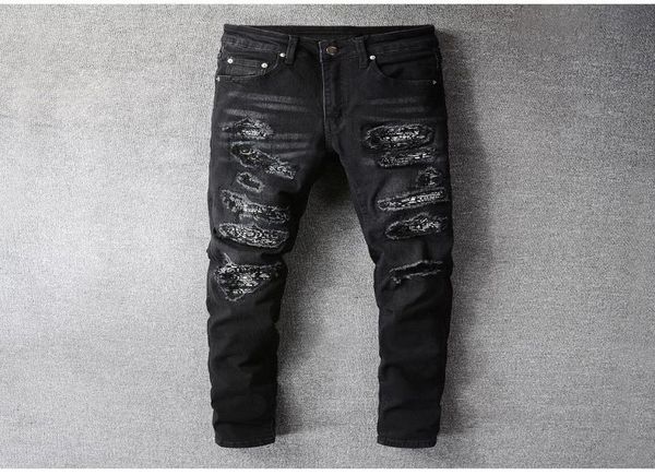 bandana paisley printed men039s jeans patchwork stretch streetwear black denim pencil pants slim skinny ripped trousers 6693638535, Blue
bandana paisley printed men039s jeans patchwork stretch streetwear black denim pencil pants slim skinny ripped trousers 6693638535, Blue