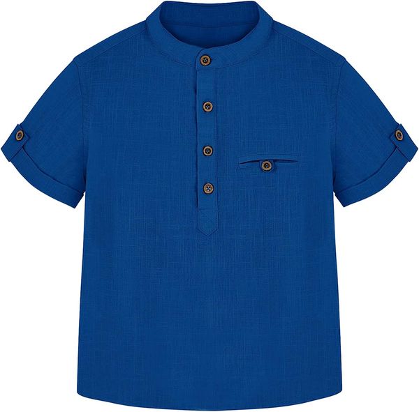 kids linen henley shirt toddler boys short sleeve popover button up loose fit spring summer solid with pocket, White;black
kids linen henley shirt toddler boys short sleeve popover button up loose fit spring summer solid with pocket, White;black