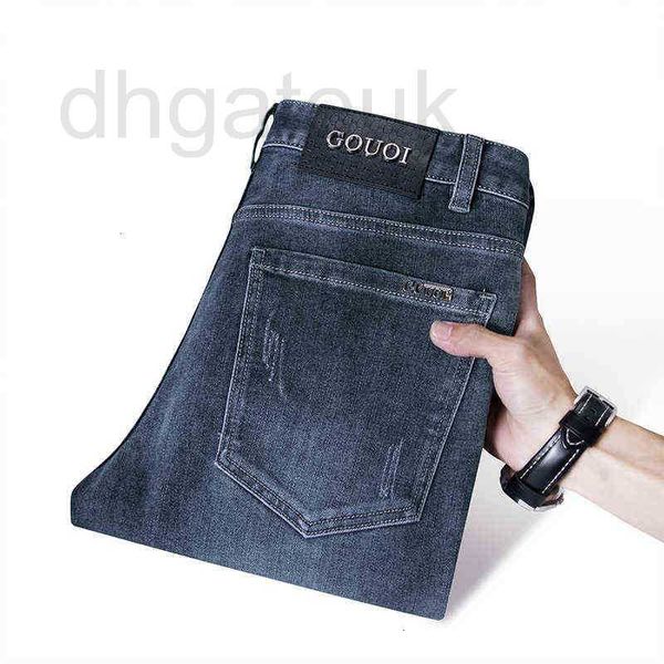 men's jeans designer gouoi autumn winter style korean fashion elastic slim fit small feet european high-end brand pants 0ecb, Blue
men's jeans designer gouoi autumn winter style korean fashion elastic slim fit small feet european high-end brand pants 0ecb, Blue