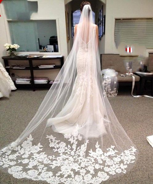 one layer lace edge white ivory cathedral wedding veil long bridal veil4341995, Black
one layer lace edge white ivory cathedral wedding veil long bridal veil4341995, Black