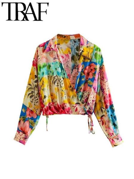women's blouses shirts traf summer printed satin women blouse patchwork shrit long sleeve v neck button hem lace casual shirt female vi, White
women's blouses shirts traf summer printed satin women blouse patchwork shrit long sleeve v neck button hem lace casual shirt female vi, White