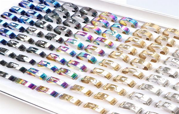 50pcslot fashion hollow stainless steel rings couple mix style colorful jewelry for women men no fade party gift whole8502470, Golden;silver
50pcslot fashion hollow stainless steel rings couple mix style colorful jewelry for women men no fade party gift whole8502470, Golden;silver