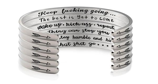 stainless steel open bracelet motivational lettering letter keep fucking going bracelet wristband c cuff bangle women mens fashion4697829, Black
stainless steel open bracelet motivational lettering letter keep fucking going bracelet wristband c cuff bangle women mens fashion4697829, Black