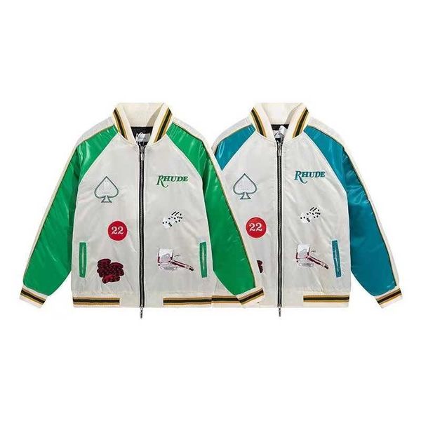 men's jackets rhude outerwear badge embroidery sahara patchwork zip coat, Black;brown
men's jackets rhude outerwear badge embroidery sahara patchwork zip coat, Black;brown