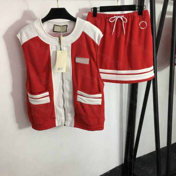 23ss skirt set womens designer clothing color matching zipper waistcoat elastic waist short skirt sets womens clothing a1, White
23ss skirt set womens designer clothing color matching zipper waistcoat elastic waist short skirt sets womens clothing a1, White