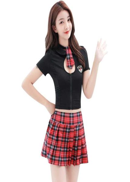 new lingerie cosplay british plaid sweet student dressing hollow black split uniform pull cheerleading uniform footb3262393
new lingerie cosplay british plaid sweet student dressing hollow black split uniform pull cheerleading uniform footb3262393