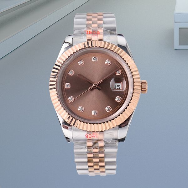 wristwatches mens automatic mechanical watches 36/41mm full stainless steel diamond bezel waterproof luminous gold watch montre de luxezdr-q, Slivery;brown
wristwatches mens automatic mechanical watches 36/41mm full stainless steel diamond bezel waterproof luminous gold watch montre de luxezdr-q, Slivery;brown