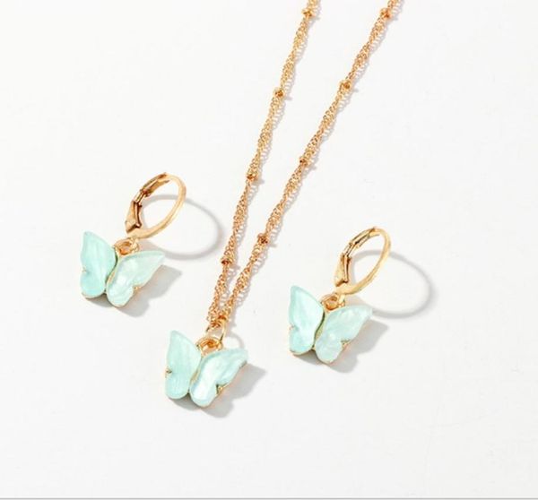 2020 new bohemian candy color butterfly pendant necklaces earring set for women trendy beads chian clavicle chian fashion jewelry3297067, Silver
2020 new bohemian candy color butterfly pendant necklaces earring set for women trendy beads chian clavicle chian fashion jewelry3297067, Silver