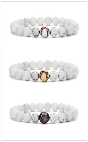 copper baseball ball charms bracelet 8mm white turquoise stone beads bracelet elastic strand friendship wristband jewelry6711765, Golden;silver
copper baseball ball charms bracelet 8mm white turquoise stone beads bracelet elastic strand friendship wristband jewelry6711765, Golden;silver