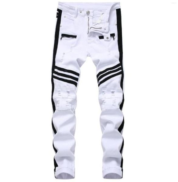 men039s jeans 2023men white zipper black trim side stripe slim stretch ripped casual trousers5031622, Blue
men039s jeans 2023men white zipper black trim side stripe slim stretch ripped casual trousers5031622, Blue