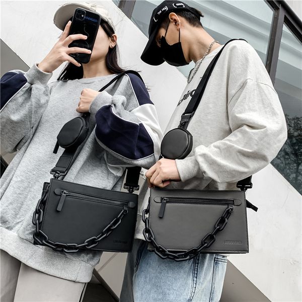 Factory wholesale mens shoulder bags street trend plug-in coin purse men backpack simple black wild personality chain bag solid color leather fashion handbag, Black-3231#
Factory wholesale mens shoulder bags street trend plug-in coin purse men backpack simple black wild personality chain bag solid color leather fashion handbag, Black-3231#