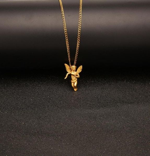 new hip hop jewelry angel pendant necklace stainless gold plated with 60cm chain for men nice lover gift rapper accessories je5074601, Silver
new hip hop jewelry angel pendant necklace stainless gold plated with 60cm chain for men nice lover gift rapper accessories je5074601, Silver