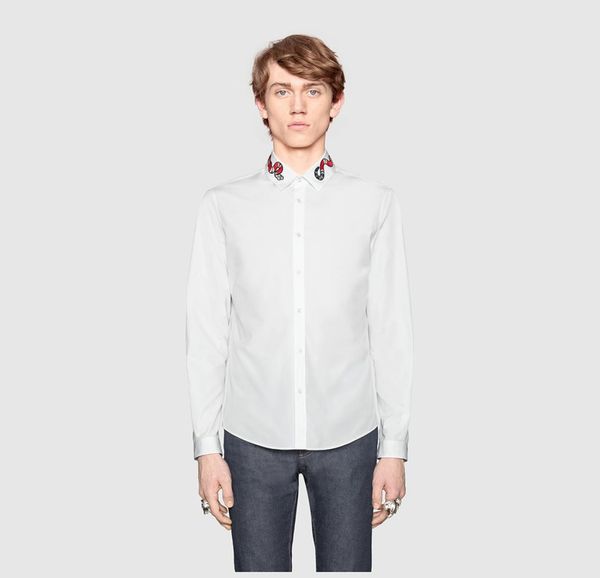 new fashion spring autumn embroidery collar coral snake mens shirts long sleeve slim fit casual cool business social shirt for mal8510809, White;black
new fashion spring autumn embroidery collar coral snake mens shirts long sleeve slim fit casual cool business social shirt for mal8510809, White;black