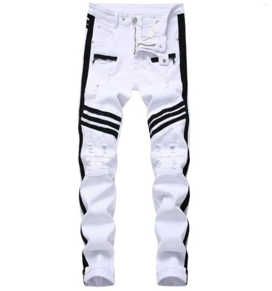 men039s jeans 2023men white zipper black trim side stripe slim stretch ripped casual trousers1120717, Blue
men039s jeans 2023men white zipper black trim side stripe slim stretch ripped casual trousers1120717, Blue