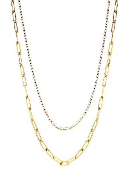 chokers stainless steel bump multilayer paper clip chain crystal choker necklace for women double layer necklaces japan korean je2179910, Golden;silver
chokers stainless steel bump multilayer paper clip chain crystal choker necklace for women double layer necklaces japan korean je2179910, Golden;silver