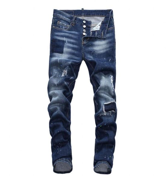 men ripped distressed jeans fashion designer slim fit washed motocycle men039s denim pants panelled hip hop biker mens tro7895391, Blue
men ripped distressed jeans fashion designer slim fit washed motocycle men039s denim pants panelled hip hop biker mens tro7895391, Blue