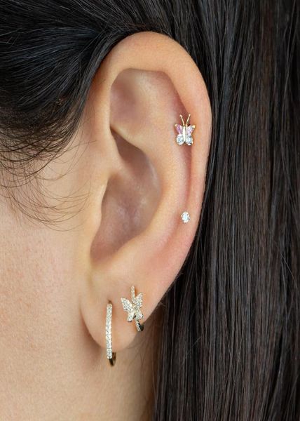 2021 new minimal delicate cute butterfly hoop earring micro pave white clear cz butterfly trendy cute animal girl huggie jewelry1549399, Golden;silver 
2021 new minimal delicate cute butterfly hoop earring micro pave white clear cz butterfly trendy cute animal girl huggie jewelry1549399, Golden;silver
