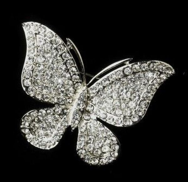 rhodium silver clear rhinestone pretty butterfly bridal wedding pin brooch3947187, Gray
rhodium silver clear rhinestone pretty butterfly bridal wedding pin brooch3947187, Gray