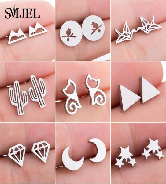 smjel cute animal stud earrings for women kids stainless steel jewelry cat moon star earings jewelry accessories gifts4978749, White
smjel cute animal stud earrings for women kids stainless steel jewelry cat moon star earings jewelry accessories gifts4978749, White