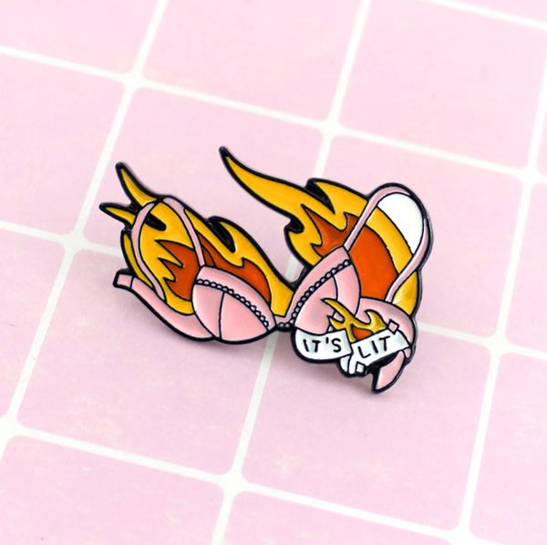 pink bra intimate flame special cartoon brooch creative lapel enamel denim badge gift homemade red pins2059812, Gray
pink bra intimate flame special cartoon brooch creative lapel enamel denim badge gift homemade red pins2059812, Gray