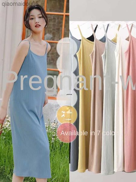 pregnant women's clothing wear summer maternity sling dresses soild sleeveless bottom skirt pregnancy clothes gowns l230712, White
pregnant women's clothing wear summer maternity sling dresses soild sleeveless bottom skirt pregnancy clothes gowns l230712, White