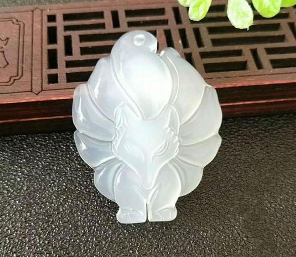 natural white agate pendant chalcedony fox recruit peach blossom ninetailed fox female pendant necklace sweater chain jewelry gift8802763, Silver
natural white agate pendant chalcedony fox recruit peach blossom ninetailed fox female pendant necklace sweater chain jewelry gift8802763, Silver