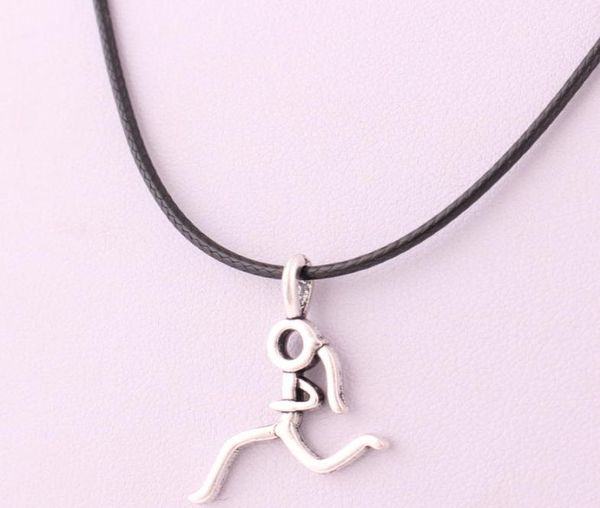 simple style stick figure running girl cartoon leather necklace runner sports women jewelry7978172, Silver
simple style stick figure running girl cartoon leather necklace runner sports women jewelry7978172, Silver