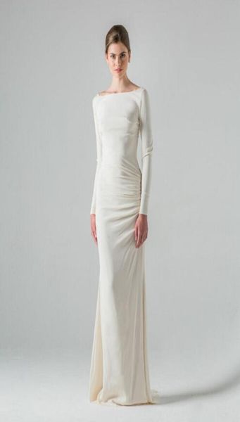 simple sheath wedding party dresses bateau neckline elegant long sleeves floor length beach garden wedding gowns4110563, White
simple sheath wedding party dresses bateau neckline elegant long sleeves floor length beach garden wedding gowns4110563, White