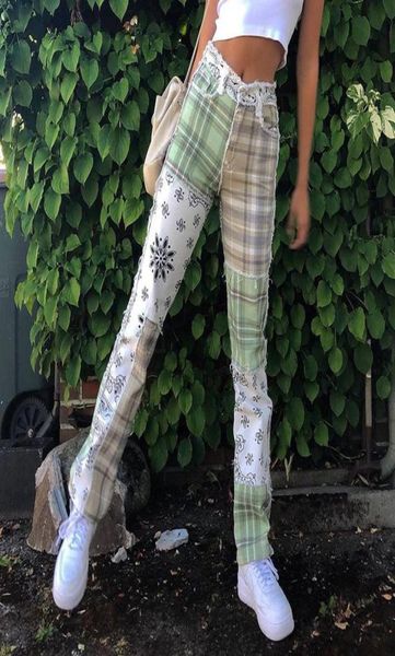 women jeans plaid print y2k patching sew stitch jeans woman hip hop hight waist denim loose long pants fashion chic streetwear5132892, Blue
women jeans plaid print y2k patching sew stitch jeans woman hip hop hight waist denim loose long pants fashion chic streetwear5132892, Blue