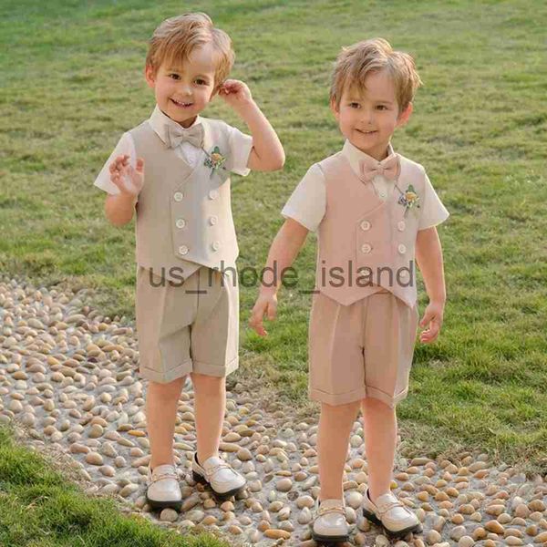 clothing sets suits khaki summer kids suit set 3 piece toddler matching vest shorts bow tie wedding party formal outfit for flower boy 23062, White
clothing sets suits khaki summer kids suit set 3 piece toddler matching vest shorts bow tie wedding party formal outfit for flower boy 23062, White