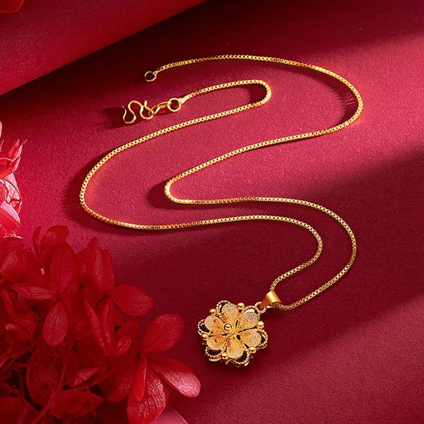 luxury beautiful flower pendant chain 18k gold color fashion women jewelry gift wedding party accessories, Silver
luxury beautiful flower pendant chain 18k gold color fashion women jewelry gift wedding party accessories, Silver