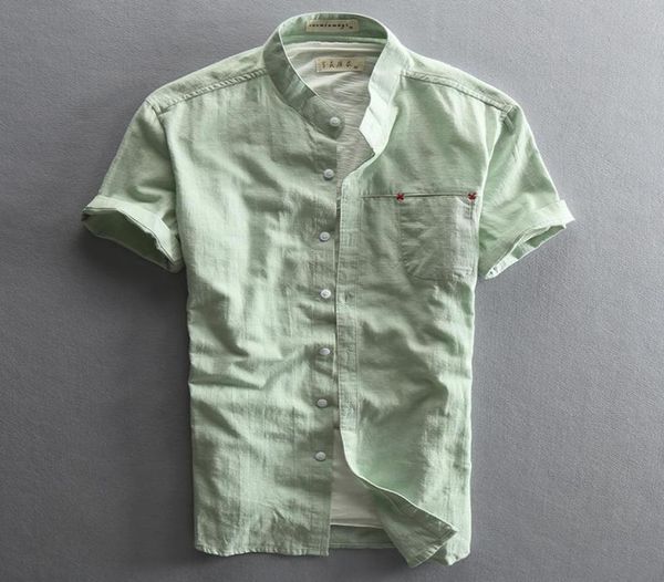 slim fit mandarin collar short sleeve linen cotton shirt men white green dark blue men039s casual summer shirts with pocket9581487, White;black
slim fit mandarin collar short sleeve linen cotton shirt men white green dark blue men039s casual summer shirts with pocket9581487, White;black