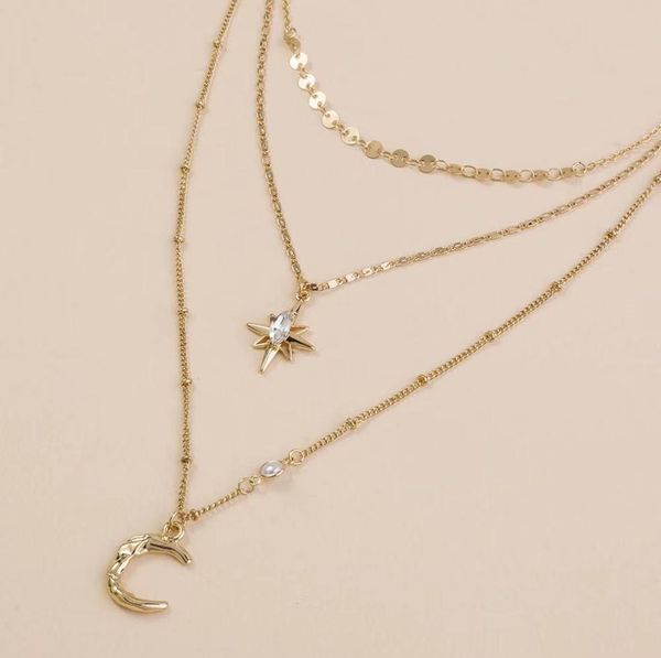 arrival european american fashion street style star moon necklace card neck multilayer copper necklaces jewelry accessories8850869, Silver
arrival european american fashion street style star moon necklace card neck multilayer copper necklaces jewelry accessories8850869, Silver