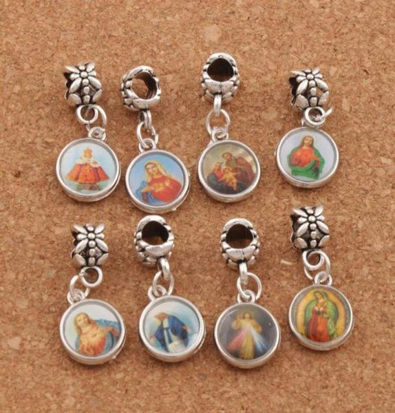 100pcslot enamel catholic religious church medals saints charm beads antique silver fit european bracelets b1706 264x1145mm4290471, Black
100pcslot enamel catholic religious church medals saints charm beads antique silver fit european bracelets b1706 264x1145mm4290471, Black