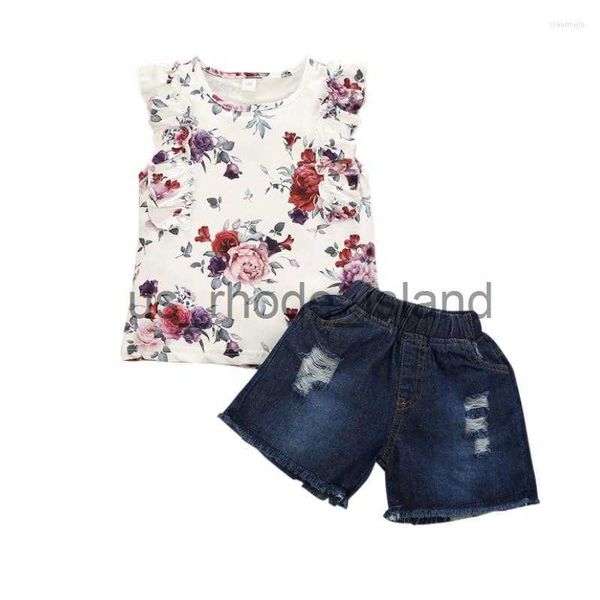 clothing sets clothing sets 2 pieces kids suit set girls floral print o-neck sleeveless ruffles ripped denim shorts for summer 2023 x0712, White
clothing sets clothing sets 2 pieces kids suit set girls floral print o-neck sleeveless ruffles ripped denim shorts for summer 2023 x0712, White