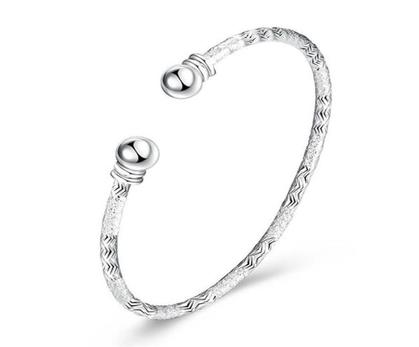925 silver plated bangles for women beautiful jewelry minimalist style christmas presents whole 1084980, Black
925 silver plated bangles for women beautiful jewelry minimalist style christmas presents whole 1084980, Black