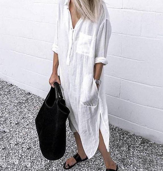 2021 new women long shirt dress buttons pockets spring autumn fashion long sleeves dresses loose casual plus size maxi dress9824308, Black;gray
2021 new women long shirt dress buttons pockets spring autumn fashion long sleeves dresses loose casual plus size maxi dress9824308, Black;gray