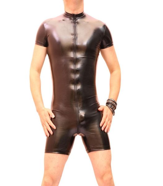 men shiny pvc faux leather bodysuit high elasticity vest zipper open black bodywear club punk dance gay wear 10857819230
men shiny pvc faux leather bodysuit high elasticity vest zipper open black bodywear club punk dance gay wear 10857819230