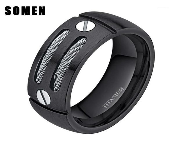 wedding rings 8mm men039s black cable screw inlay titanium ring cool band punk rock male jewelry bague homme anel masculino11548133, Slivery;golden
wedding rings 8mm men039s black cable screw inlay titanium ring cool band punk rock male jewelry bague homme anel masculino11548133, Slivery;golden