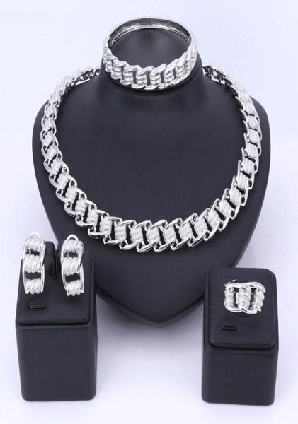 african beads dubai gold color chain earrings bracelet ring set luxury elegant necklace jewelry sets for wedding party gift4133001, Slivery;golden
african beads dubai gold color chain earrings bracelet ring set luxury elegant necklace jewelry sets for wedding party gift4133001, Slivery;golden