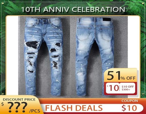 fashion mens jeans jeans distressed ripped biker pants slim fit motorcycle denim pant8942005, Blue
fashion mens jeans jeans distressed ripped biker pants slim fit motorcycle denim pant8942005, Blue