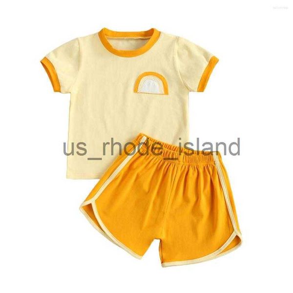 clothing sets clothing sets 2 pieces kids suit set round collar short sleeve rainbow patch pullover high waist shorts for summer yellow 6m-5, White
clothing sets clothing sets 2 pieces kids suit set round collar short sleeve rainbow patch pullover high waist shorts for summer yellow 6m-5, White