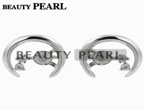 moon stud earring semi mount for pearl settings 925 sterling silver zircon diy jewelry 5 pairs7382973, Slivery;crystal
moon stud earring semi mount for pearl settings 925 sterling silver zircon diy jewelry 5 pairs7382973, Slivery;crystal