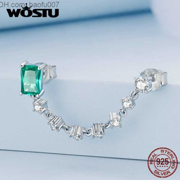 charm wostu 925 sterling silver 1 piece chain earrings green rectangular zircon double hole earrings for wowem gifts exquisite jewelry z2307, Golden
charm wostu 925 sterling silver 1 piece chain earrings green rectangular zircon double hole earrings for wowem gifts exquisite jewelry z2307, Golden