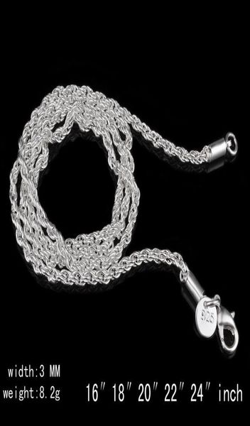 new 3mm ed rope chains for women men 925 sterling silver choker necklaces jewelry in bulk 1630 inches7716603
new 3mm ed rope chains for women men 925 sterling silver choker necklaces jewelry in bulk 1630 inches7716603