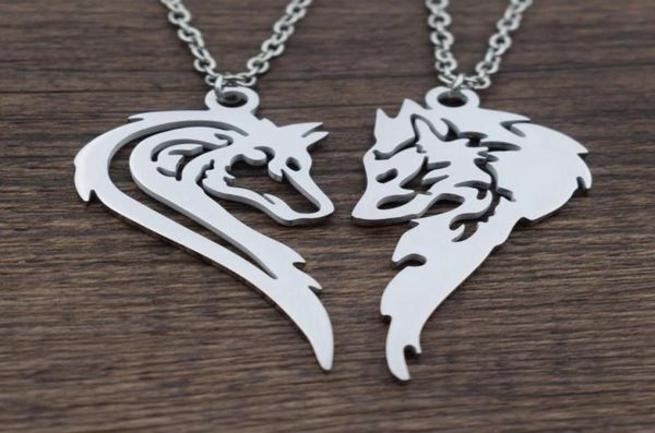 1pcs two wolves necklace making a heart his and her wolf pendants for couples9680099, Silver
1pcs two wolves necklace making a heart his and her wolf pendants for couples9680099, Silver